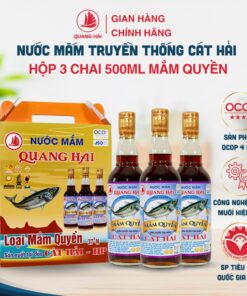 [ OCOP] Nước Mắm Truyền Thống Cát Hải -  Quang Hải, loại Nước Mắm Quyền 37ºN, chai 500ml