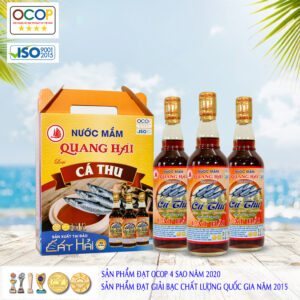 [OCOP] Nước Mắm Truyền Thống Cát Hải – Quang Hải, loại Cốt Cá Thu 35ºN, chai 500ml