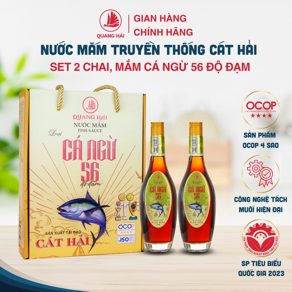 Hộp 02 Chai Nước Mắm Cá Ngừ 56ºN