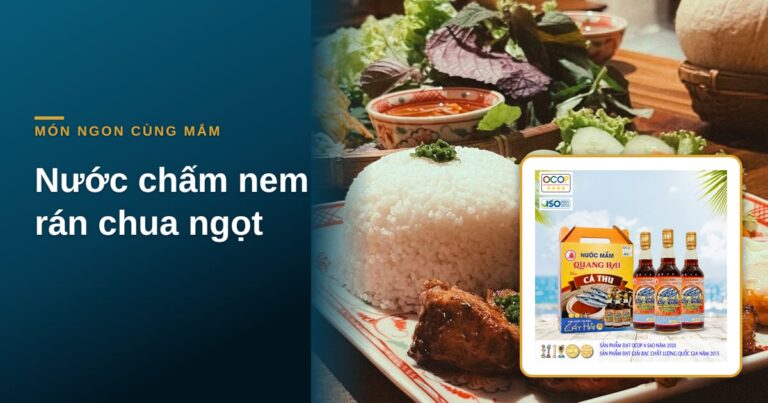 “Nem rán chấm nước mắm chua ngọt: pha bát nước chấm vàng óng”
