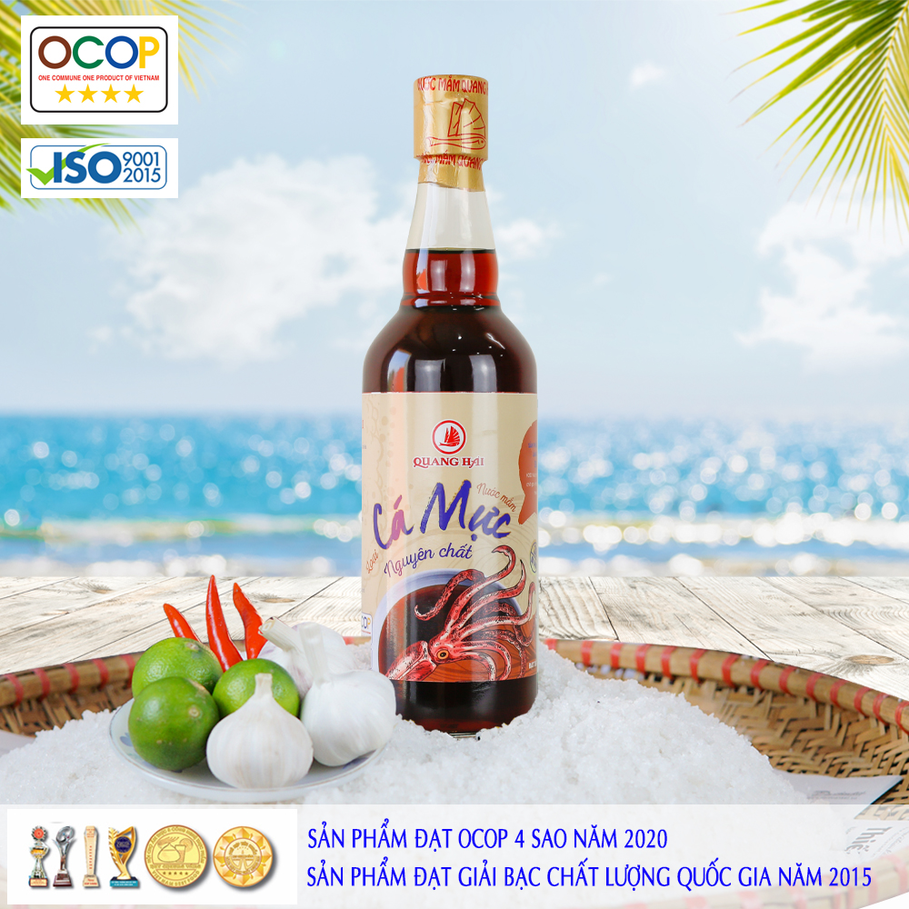 Chai nước mắm Mắm Mực 36ºN Quang Hải