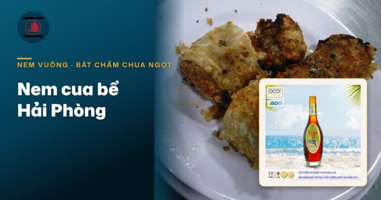 Nem cua bể Hải Phòng: pha bát nước chấm chua ngọt cho nem vuông giòn mà không ngấy